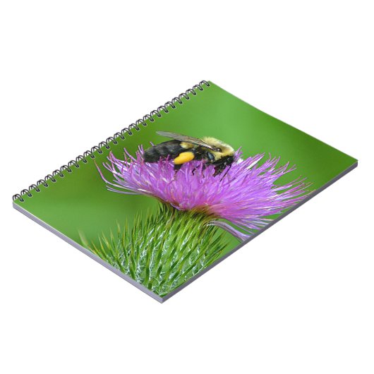 Biene und Thistle-Notebook Notizblock (Linke Seite)