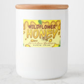 Biene und trockenes Honig Lebensmitteletikett (Vorderseite)