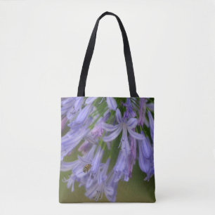 Biene und violette Blumen Naturtote Tasche