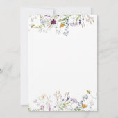 Biene und Wildblume Bridal Brunch Einladung (Rückseite)