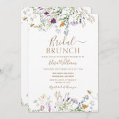 Biene und Wildblume Bridal Brunch Einladung (Vorne/Hinten)