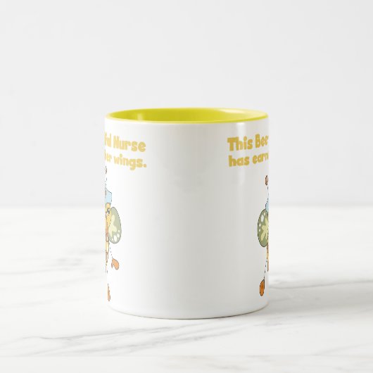Biene-utiful Krankenschwester-Tasse Zweifarbige Tasse (Mittel)