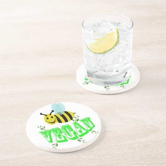 Biene vegan untersetzer (Seite)
