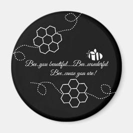 Biene verursacht Minimalistische Bienen & Honeycom Magnet