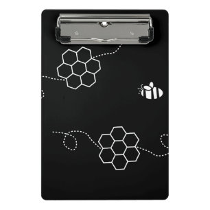 Biene verursacht Minimalistische Bienen & Honeycom Mini Klemmbrett