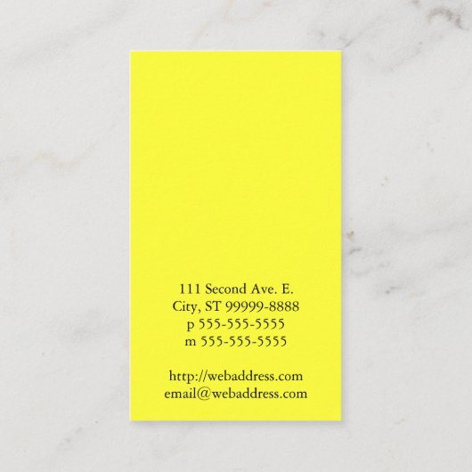 Biene Visitenkarte (Rückseite)