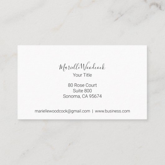 Biene Visitenkarte (Rückseite)