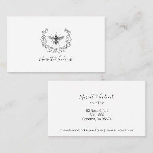 Biene Visitenkarte (Vorne/Hinten)