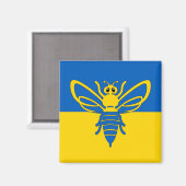 Biene vor der ukrainischen Fachmagnet Magnet (Vorderseite/Rückseite)