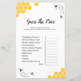 Biene Watercolor rät das Preisspiel