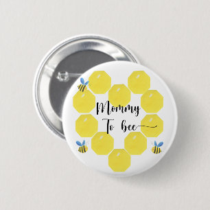Biene. werdende Mutter Button
