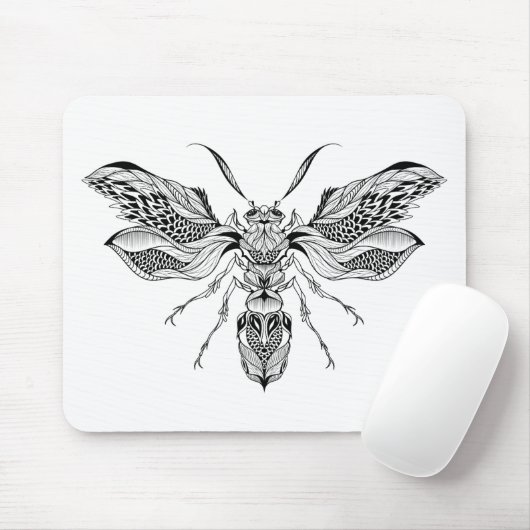 Biene-Wespe Tätowierung Mousepad (Mit Mouse)