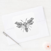 Biene-Wespe Tätowierung Quadratischer Aufkleber (Umschlag)