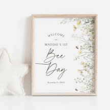 Biene Wildblume Geburtstag Begrüßungszeichen