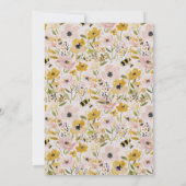 Biene & Wildblume Süß wie eine Biene Baby Shower Einladung (Rückseite)