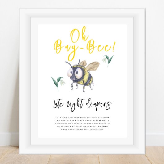 Biene - Windeln in der Nacht Poster