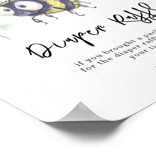 Biene - Windelspiel Poster (Ecke)