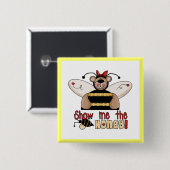 Biene zeigen mir die Honig-T-Shirts und die Button (Vorne & Hinten)