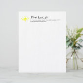 Biene [Zitrone] Briefbogen (Stehend Vorderseite)