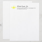 Biene [Zitrone] Briefbogen (Vorne/Hinten)