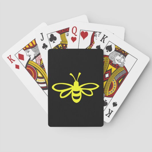 Biene (Zitrone gefärbt) Spielkarten (Rückseite)