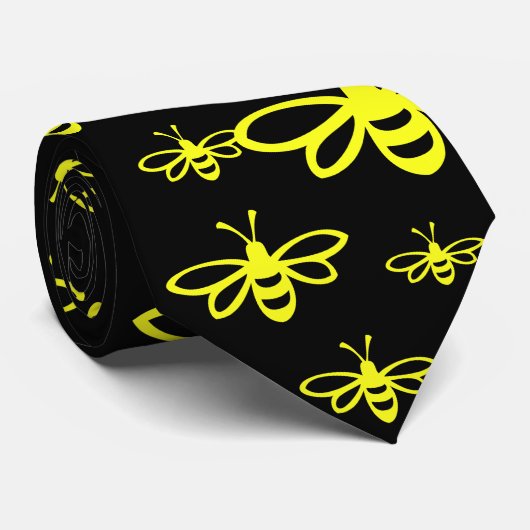 Biene [Zitrone] Krawatte (Gerollt)