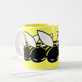 Biene Zweifarbige Tasse (Vorderseite Links)