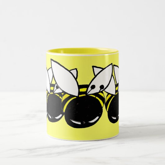 Biene Zweifarbige Tasse (Mittel)