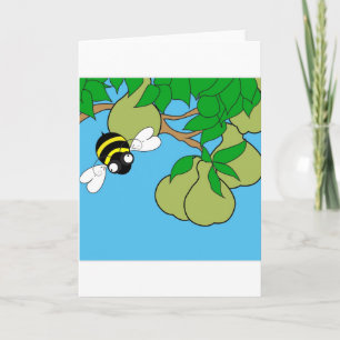 Bieneliebende Birnbaumkarte (innen leer) Karte
