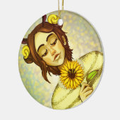 Bienemädchen Keramik Ornament (Links)