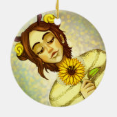Bienemädchen Keramik Ornament (Hinten)
