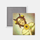 Bienemädchen Magnet (Vorderseite/Rückseite)