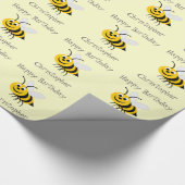 Bienen addieren gerade Namensgeburtstag Geschenkpapier (Ecke)