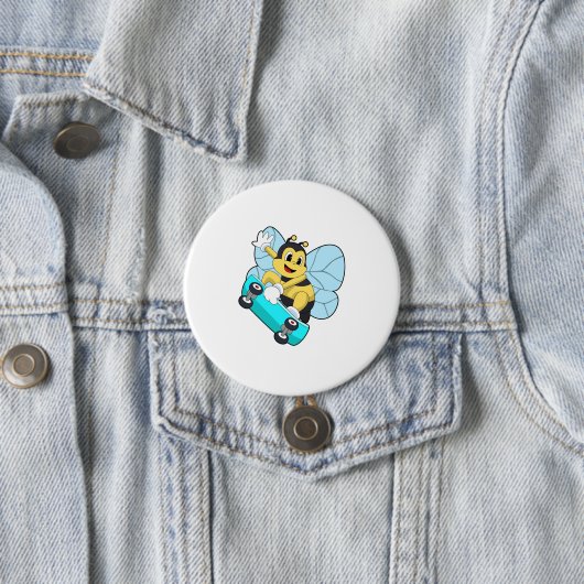 Bienen als Skater mit Skateboard Button (Beispiel)