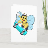 Bienen als Skater mit Skateboard Karte (Rückseite)