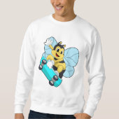 Bienen als Skater mit Skateboard Sweatshirt (Vorderseite)