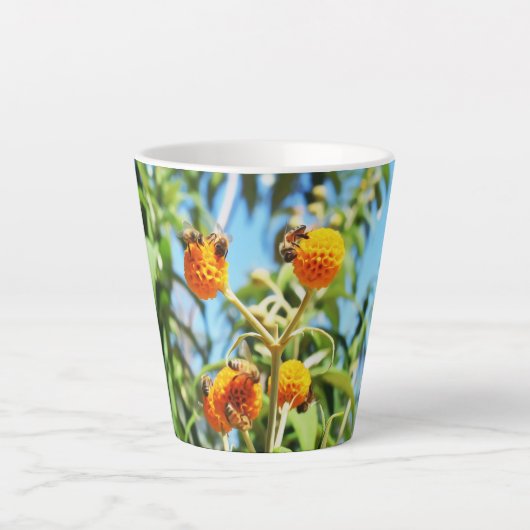 Bienen am Arbeitsplatz Milchtasse (Vorderseite)