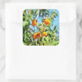 Bienen am Arbeitsplatz Quadratischer Aufkleber (Tasche)