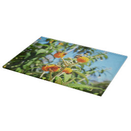 Bienen am Arbeitsplatz Schneidebrett