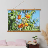 Bienen am Arbeitsplatz Wandteppich Mit Holzrahmen (Schlafzimmer)