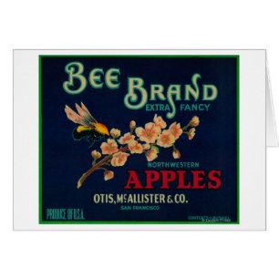 Bienen-Apple-Kisten-Aufkleber