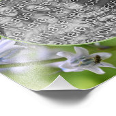 Bienen auf Bluebell Blume Frame erstellen Sie Ihre Fotodruck (Ecke)