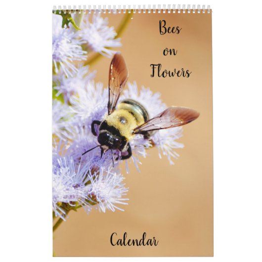 Bienen auf Blume Kalender (Titelbild)