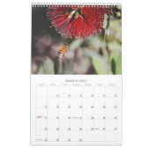 Bienen auf Blume Kalender (Mär 2027)