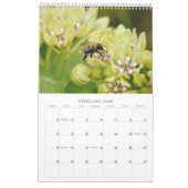 Bienen auf Blume Kalender (Feb 2026)