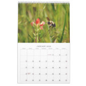 Bienen auf Blume Kalender (Jan 2026)