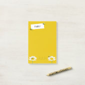 Bienen auf Blume Nachhinweise - Gelber Hintergrund Post-it Klebezettel (Auf Schreibtisch)