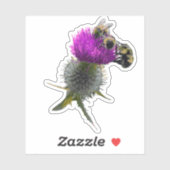 Bienen auf dem Aufkleber der Blume (Blatt)