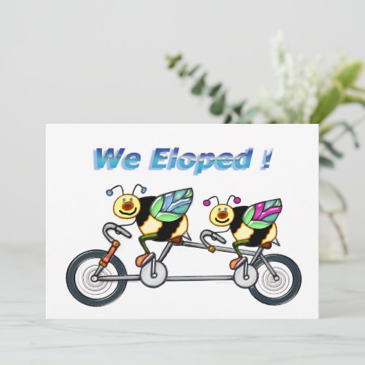 Bienen auf einem Tandem-Fahrrad Ankündigung (Stehend Vorderseite)