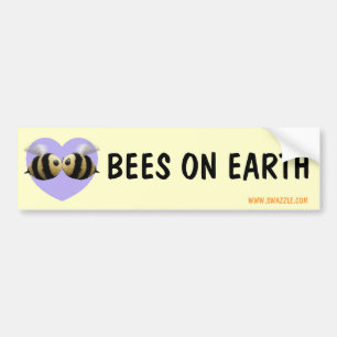 Bienen auf ErdAutoaufkleber Autoaufkleber